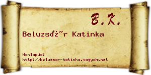 Beluzsár Katinka névjegykártya